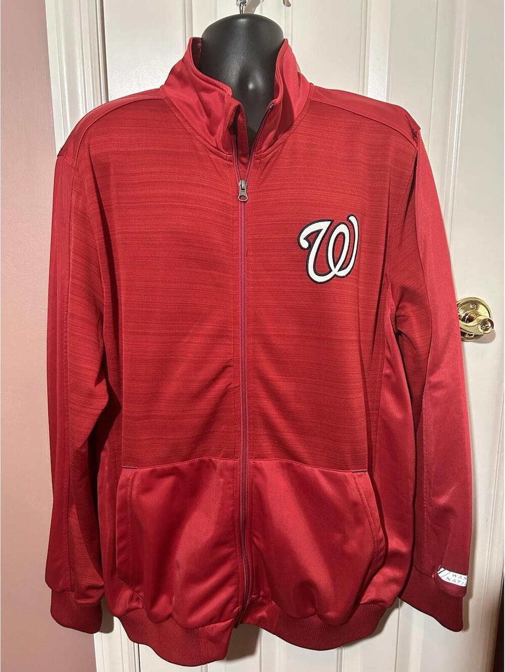 Authentic Merchandise Washington Nationals Full Zip Jacket Mens XXL
